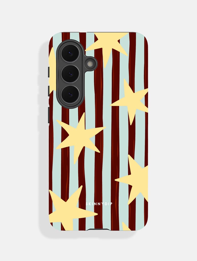 Stars and Stripes Blue Brown and Yellow Ultra Protective Samsung Case Phone Cases Skinnydip London