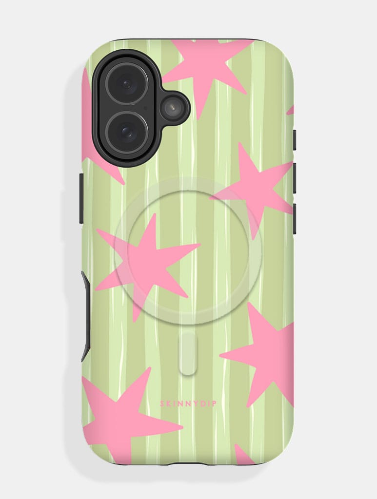 Stars and Stripes Matcha and Pink Magsafe Ultra Protective iPhone Case Phone Cases Skinnydip London