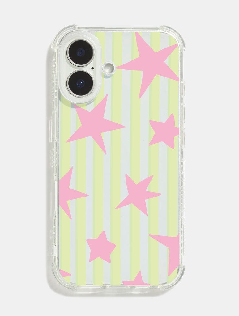 Stars And Stripes Matcha And Pink Shock iPhone Case Phone Cases Skinnydip London