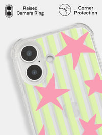 Stars And Stripes Matcha And Pink Shock iPhone Case Phone Cases Skinnydip London