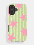 Stars and Stripes Matcha and Pink Ultra Protective iPhone Case Phone Cases Skinnydip London