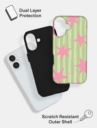Stars and Stripes Matcha and Pink Ultra Protective iPhone Case Phone Cases Skinnydip London