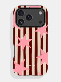 Stars and Stripes Pink And Brown Ultra Protective iPhone Case Phone Cases Skinnydip London