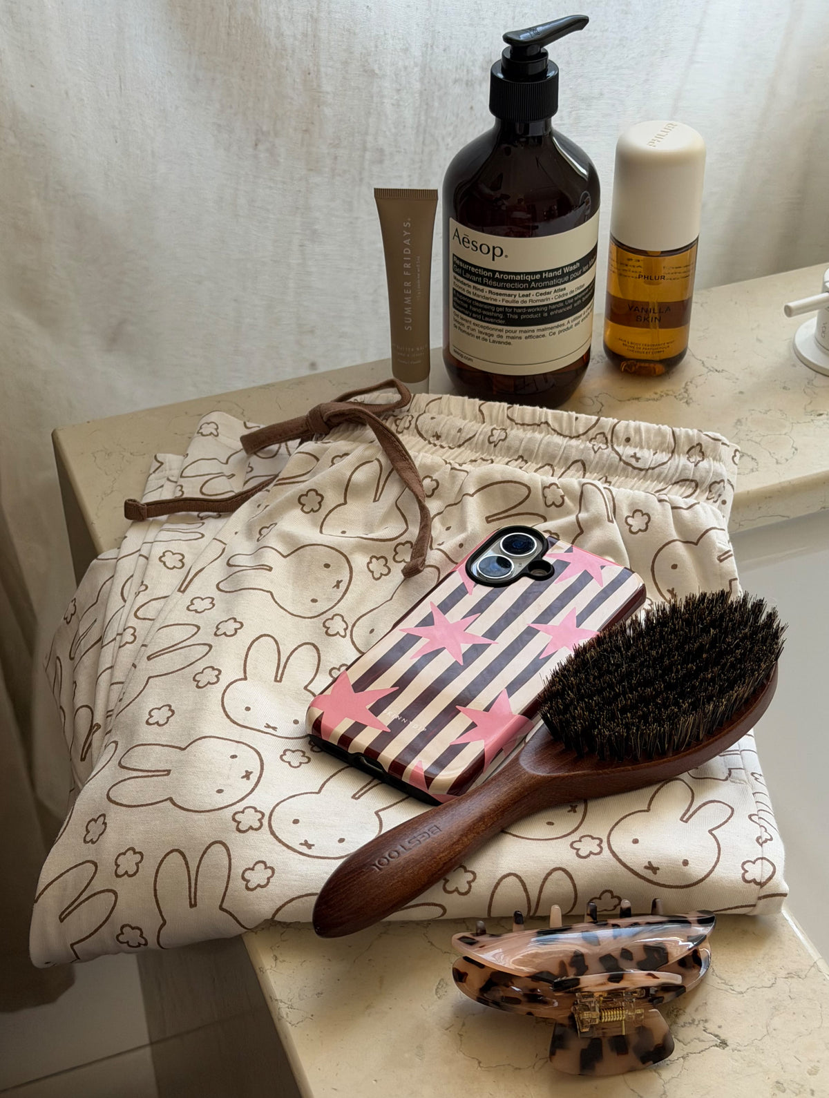 Stars and Stripes Pink And Brown Ultra Protective iPhone Case Phone Cases Skinnydip London