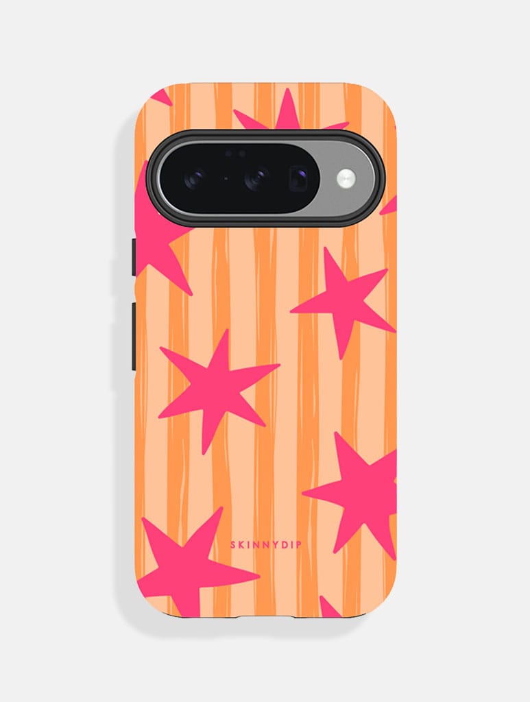 Stars and Stripes Pink and Orange Ultra Protective Google Pixel Case Phone Cases Skinnydip London