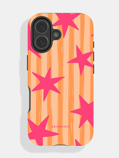 Stars and Stripes Pink and Orange Ultra Protective iPhone Case Phone Cases Skinnydip London