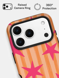 Stars and Stripes Pink and Orange Ultra Protective iPhone Case Phone Cases Skinnydip London