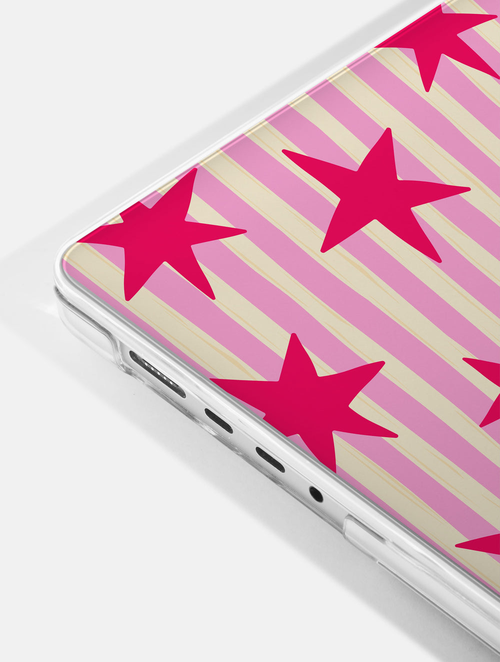 Stars and Stripes Pink Red and Yellow MacBook Case Laptop Cases Skinnydip London