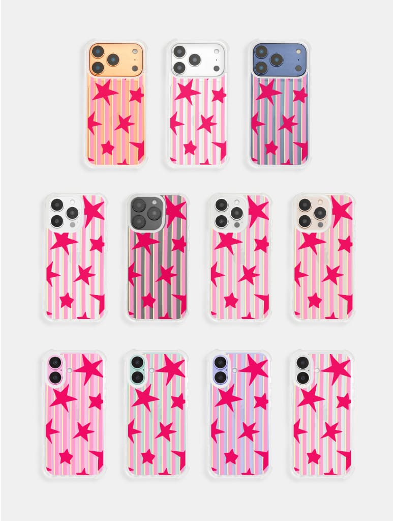 Stars And Stripes Pink Red And Yellow Shock iPhone Case Phone Cases Skinnydip London