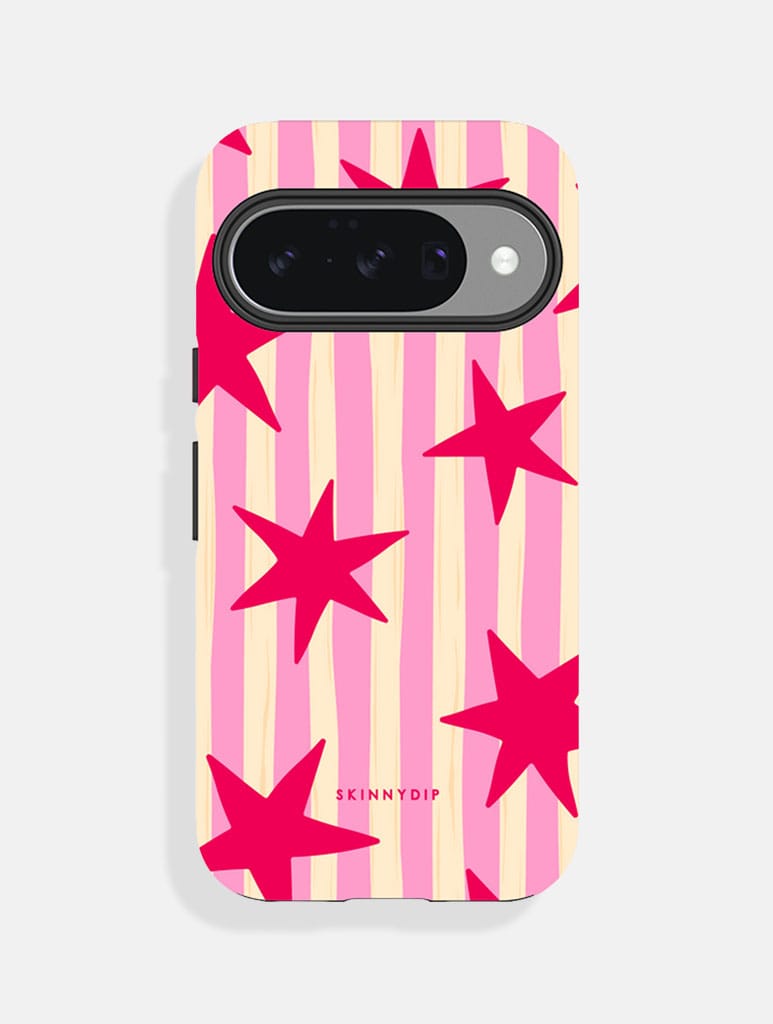 Stars and Stripes Pink Red and Yellow Ultra Protective Google Pixel Case Phone Cases Skinnydip London