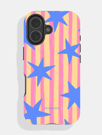 Stars and Stripes Pink Yellow and Blue Ultra Protective iPhone Case Phone Cases Skinnydip London