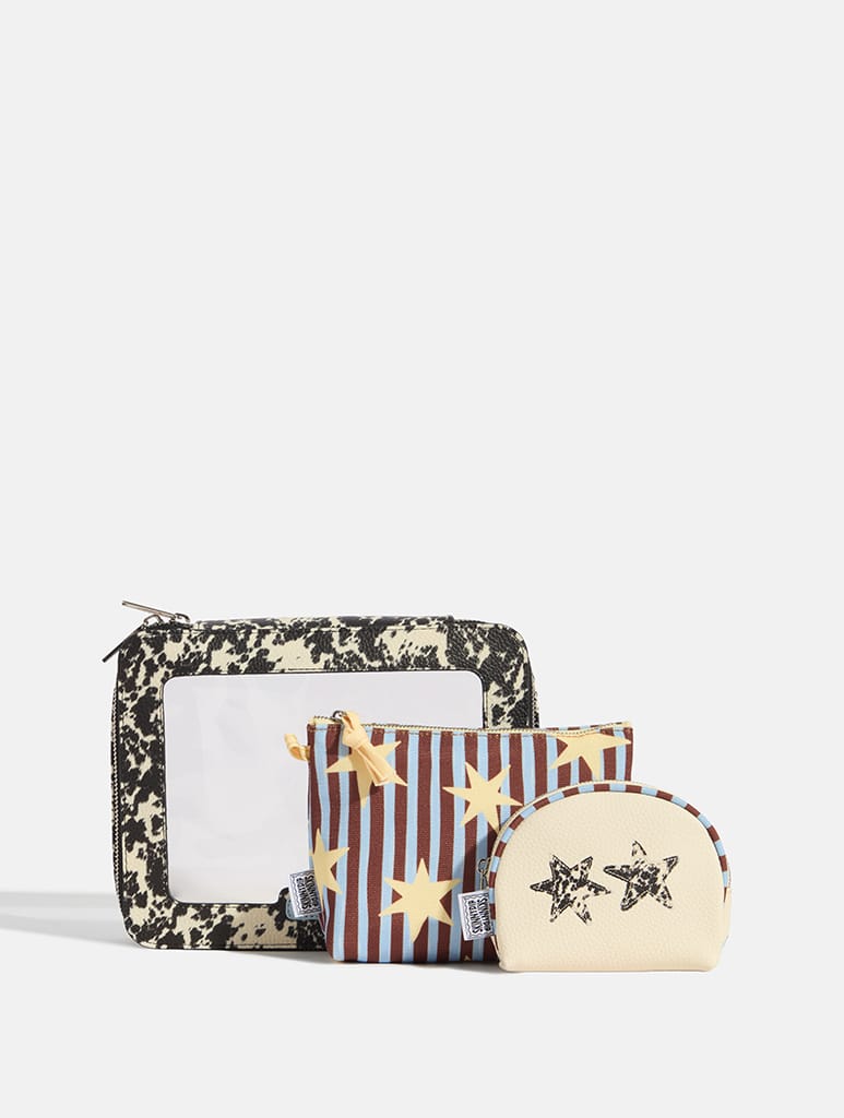 Stars Makeup Bag Set of Three Makeup Bags & Wash Bags Skinnydip London