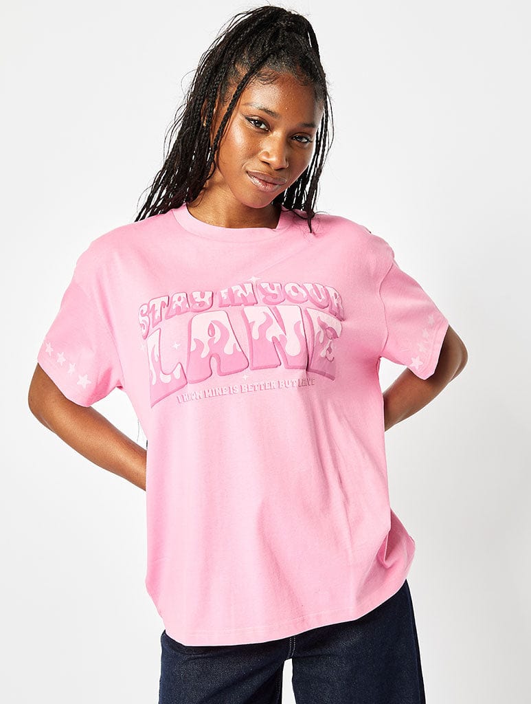 Stay In Your Lane Oversized T-Shirt Tops & T-Shirts Skinnydip London