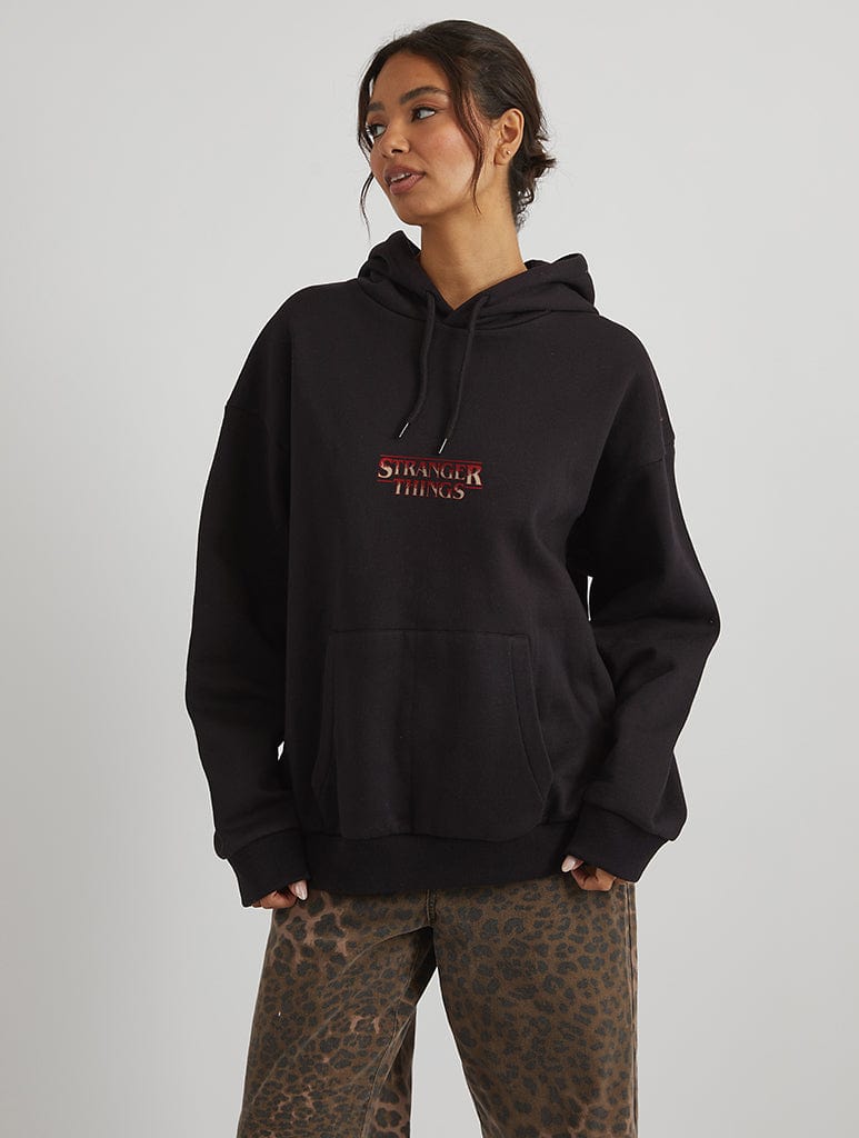 Stranger Things x Skinnydip Hoodie In Black Hoodies & Sweatshirts Skinnydip London