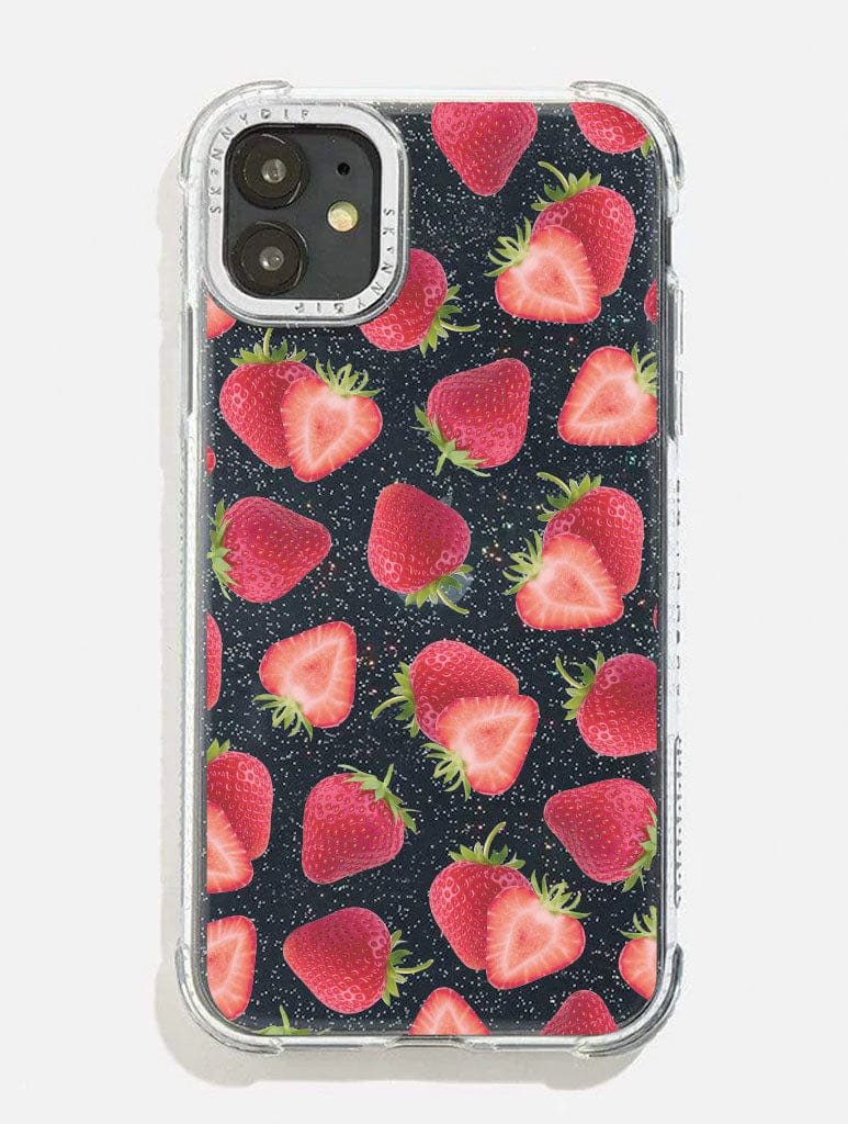 Strawberries Glitter Shock iPhone Case Phone Cases Skinnydip London