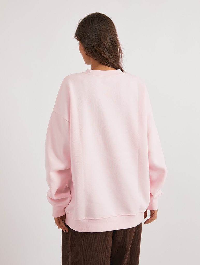 Strawberry Bunny Sweatshirt In Pink Hoodies & Sweatshirts Skinnydip London
