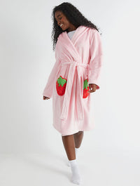 Strawberry Plush Dressing Gown Lingerie & Nightwear Skinnydip London