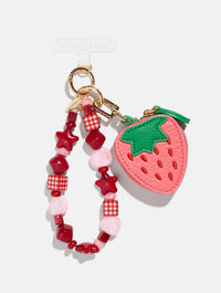 Strawberry Purse Charm Beaded Strap Phone Grips Skinnydip London