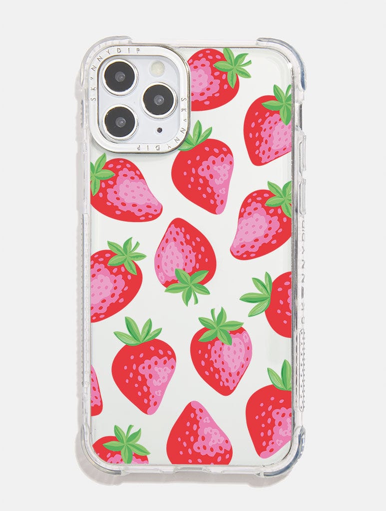 Strawberry Repeat Print Shock iPhone Case Phone Cases Skinnydip London