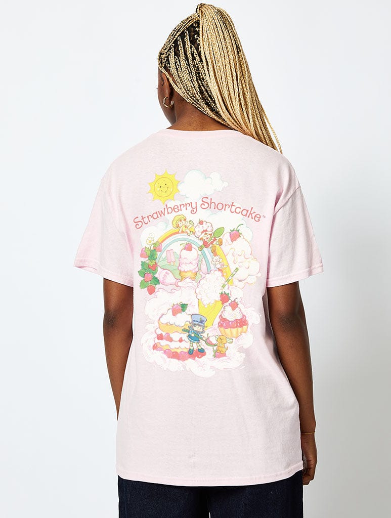 Strawberry Shortcake T-Shirt In Pink Tops & T-Shirts Skinnydip London