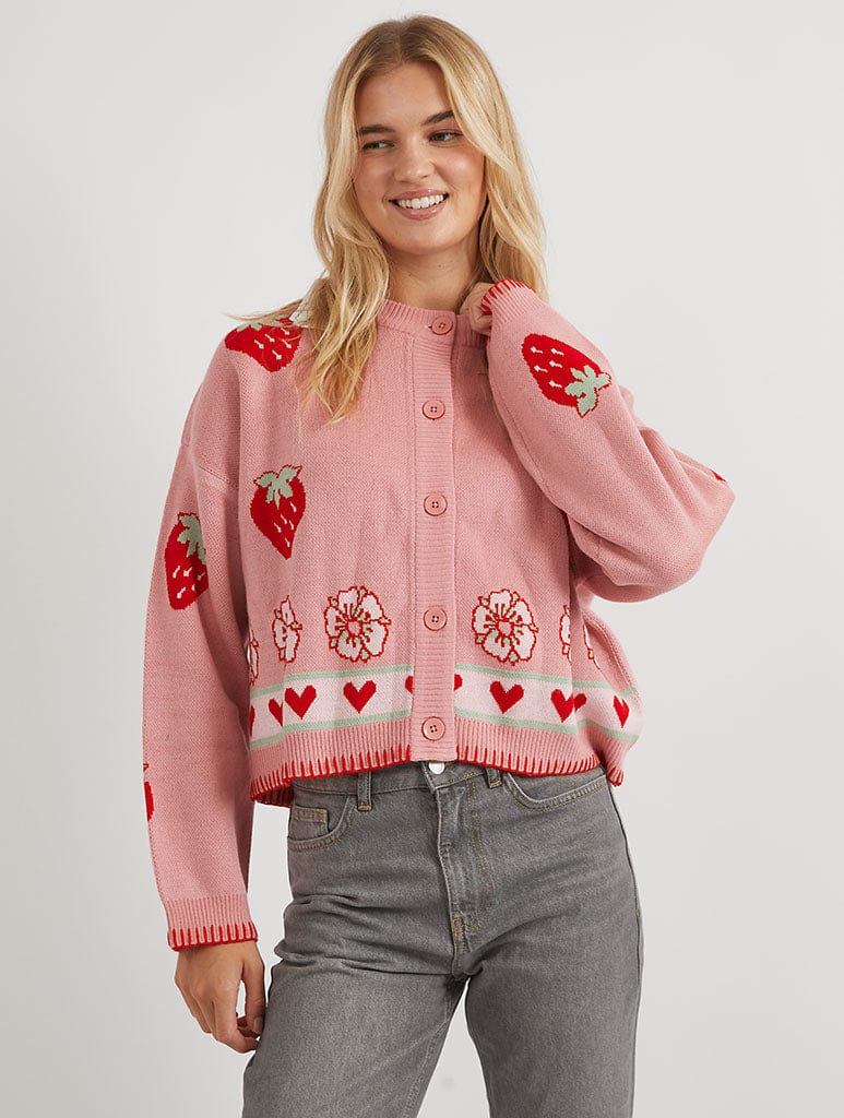 Strawberry Shortcake x Skinnydip 3D Knitted Cardigan Jumpers & Cardigans Skinnydip London