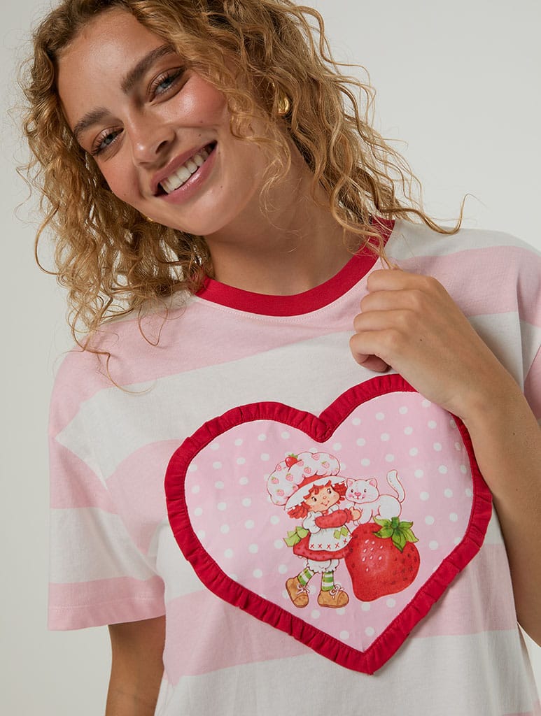 Strawberry Shortcake x Skinnydip Stripe T-Shirt Hoodies & Sweatshirts Skinnydip London