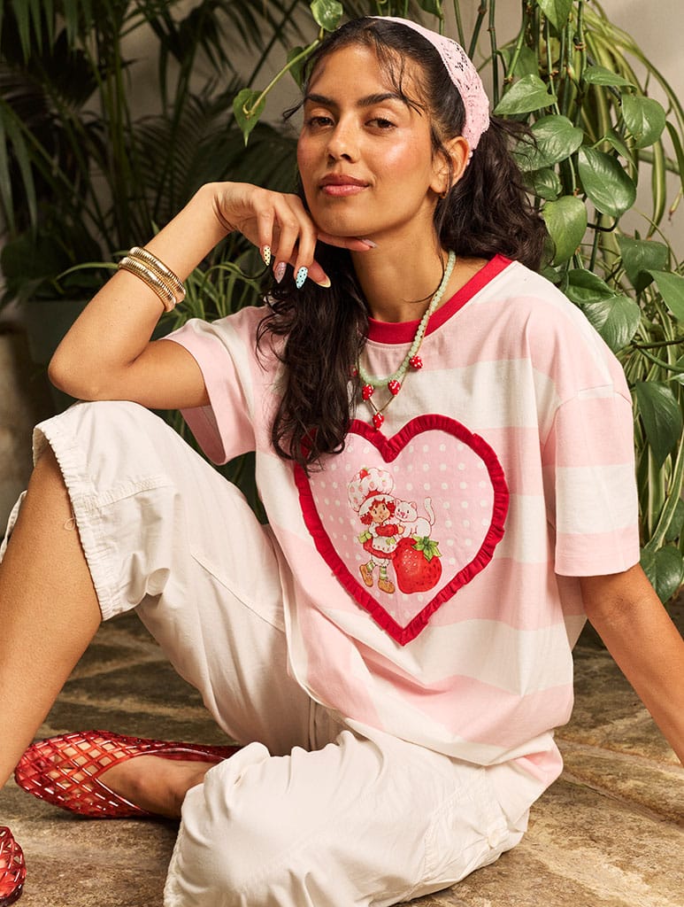 Strawberry Shortcake x Skinnydip Stripe T-Shirt Hoodies & Sweatshirts Skinnydip London