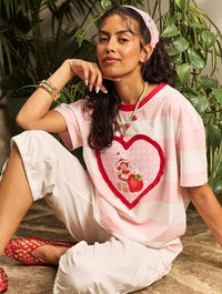 Strawberry Shortcake x Skinnydip Stripe T-Shirt Hoodies & Sweatshirts Skinnydip London