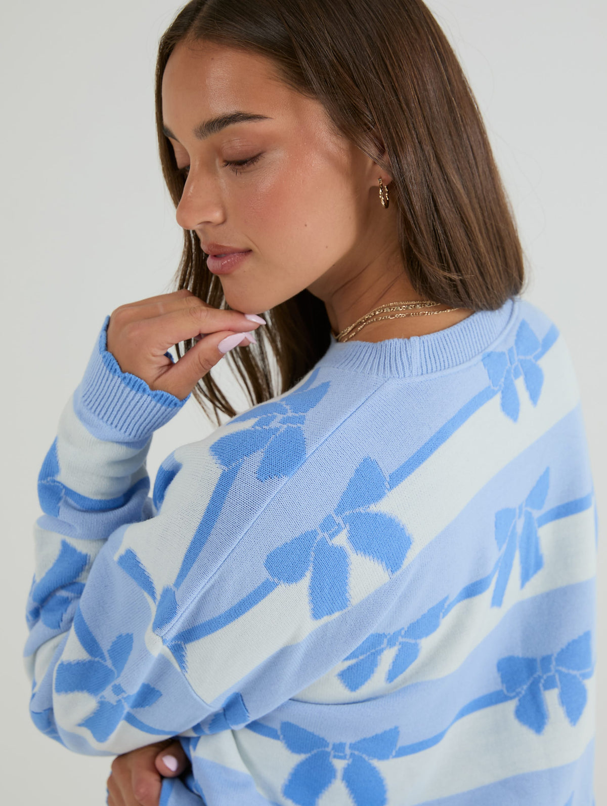 Stripe Bow Knitted Jumper Jumpers & Cardigans Skinnydip London