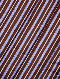 Stripe Quilted Bow Laptop Sleeve in Brown and Blue Laptop Cases Skinnydip London