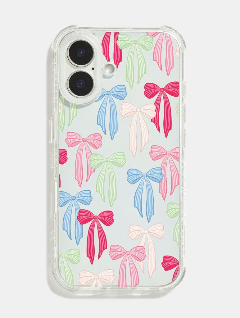 Striped Bows Shock iPhone Case Phone Cases Skinnydip London