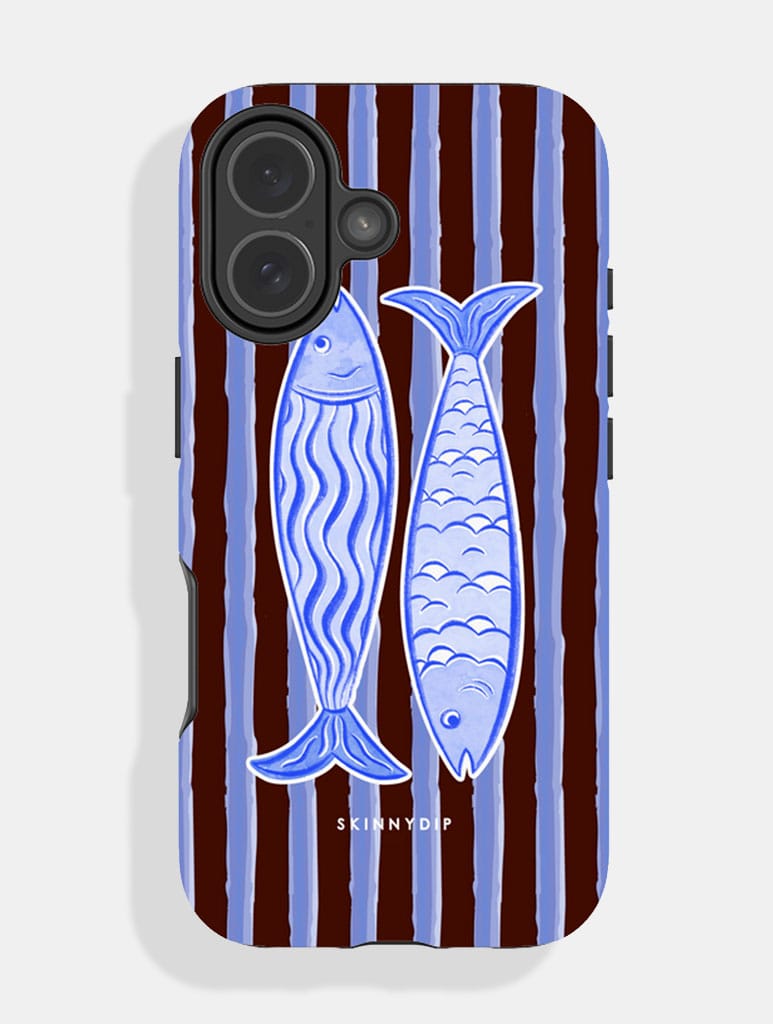 Stripey Sardines Ultra Protective iPhone Case Phone Cases Skinnydip London