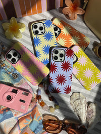 Sunshine Swirls Blue And Brown Ultra Protective iPhone Case Phone Cases Skinnydip London