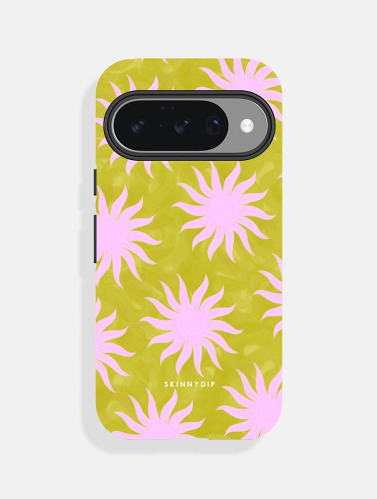 Sunshine Swirls Green And Pink Ultra Protective Google Pixel Case Phone Cases Skinnydip London