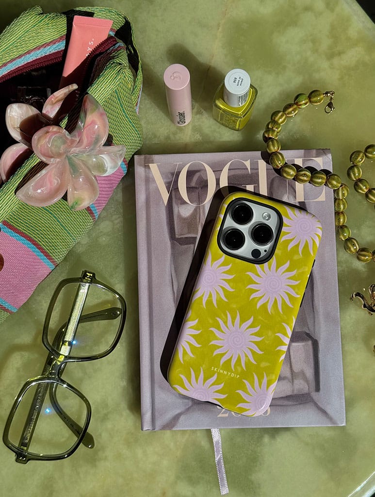 Sunshine Swirls Green And Pink Ultra Protective iPhone Case Phone Cases Skinnydip London