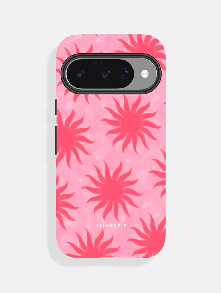 Sunshine Swirls Pink and Red Ultra Protective Google Pixel Case Phone Cases Skinnydip London
