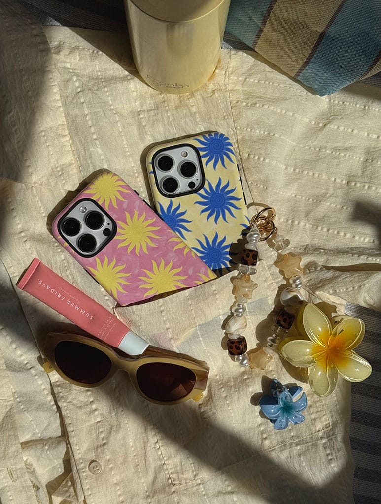 Sunshine Swirls Pink And Yellow Ultra Protective iPhone Case Phone Cases Skinnydip London