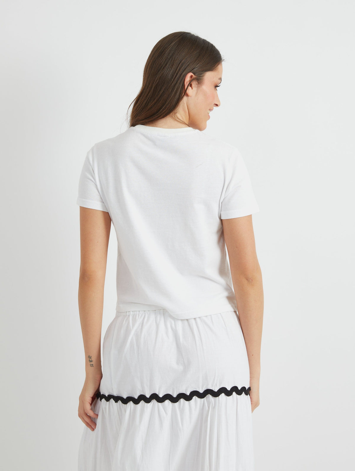 Supper Club Baby T-Shirt in White Tops & T-Shirts Skinnydip London