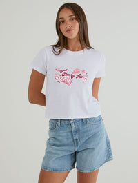 Sweet Cherry Pie Baby T-Shirt In White Tops & T-Shirts Skinnydip London