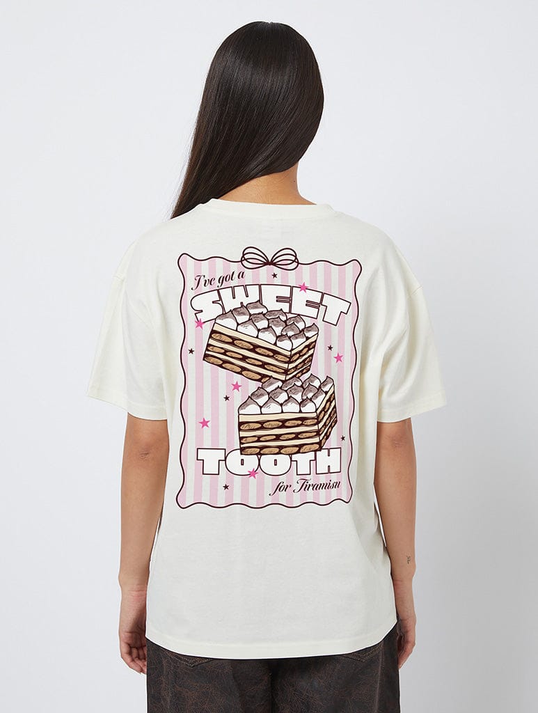 Sweet Tooth T-Shirt In White Tops & T-Shirts Skinnydip London
