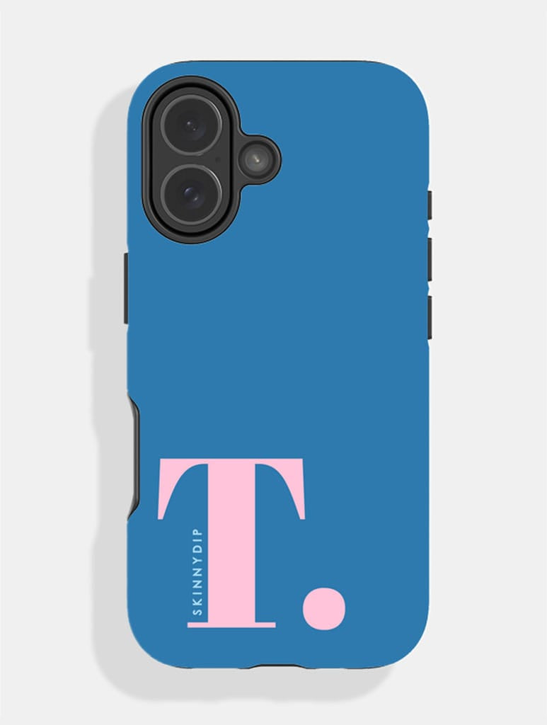 'T' Initial Navy Ultra Protective iPhone Case Phone Cases Skinnydip London