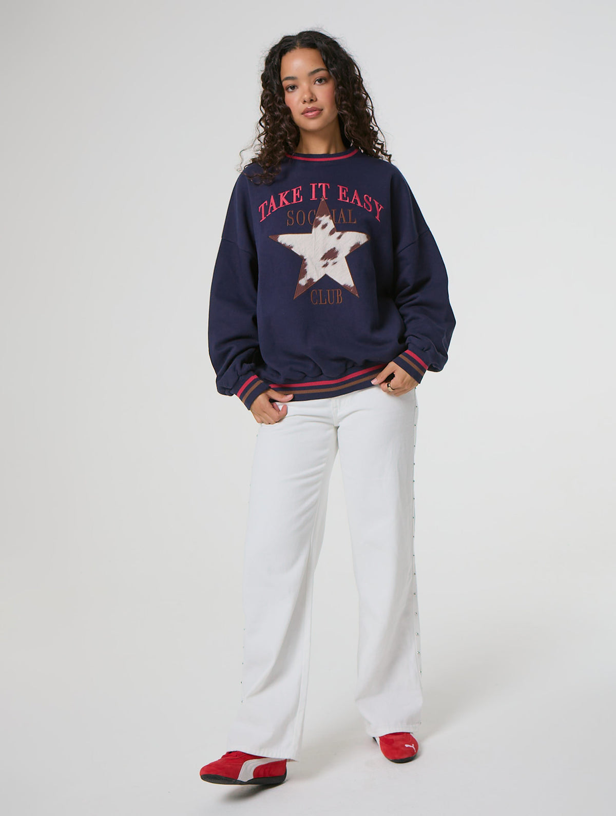 Take It Easy Star Sweatshirt Hoodies & Sweatshirts Skinnydip London