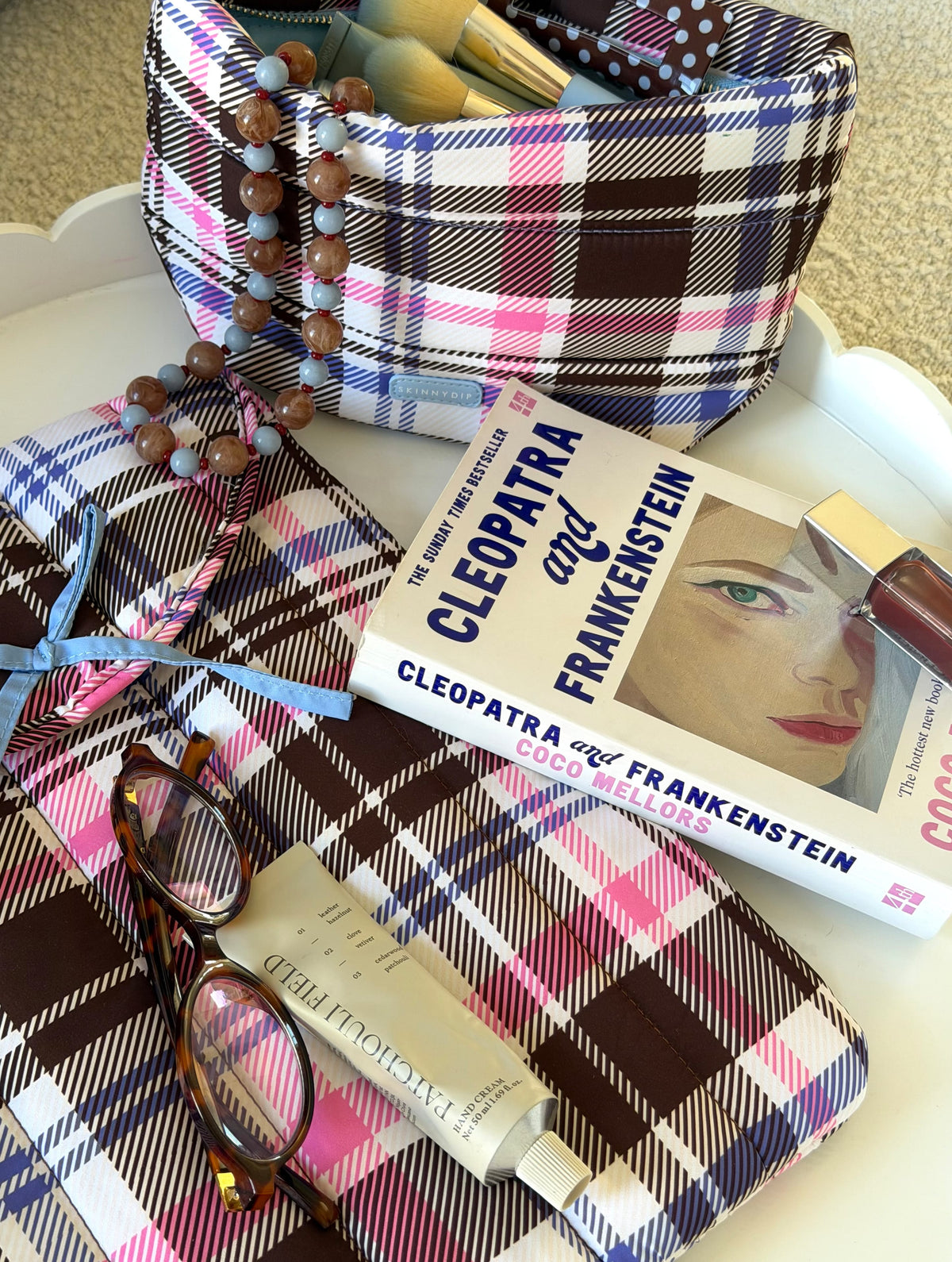 Tartan Pillow Pouch Makeup Bag Makeup Bags & Wash Bags Skinnydip London