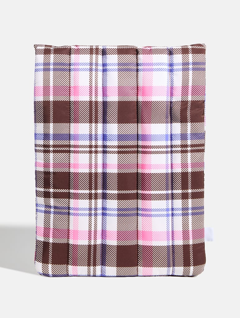 Tartan Quilted Laptop Sleeve Laptop Cases Skinnydip London