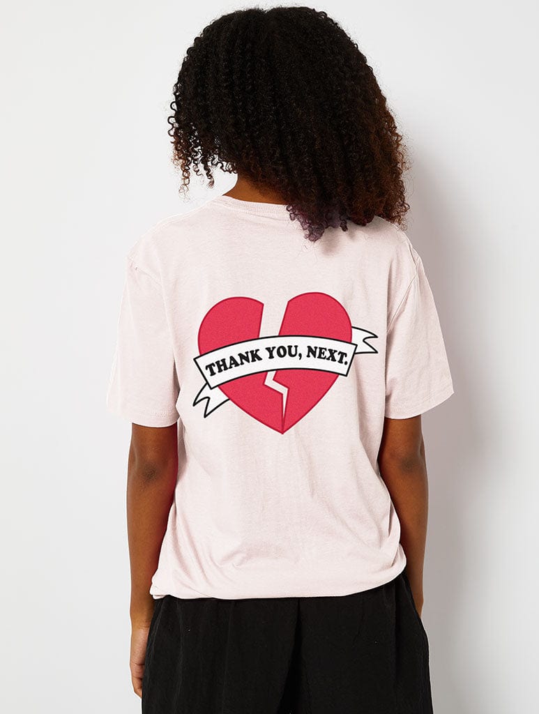Thank You Next T-Shirt in Pink Tops & T-Shirts Skinnydip London