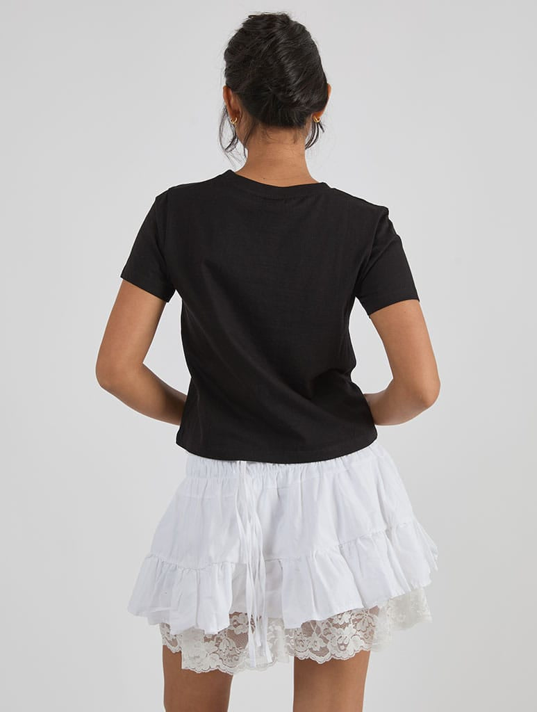 That's All Baby T-Shirt In Black Tops & T-Shirts Skinnydip London