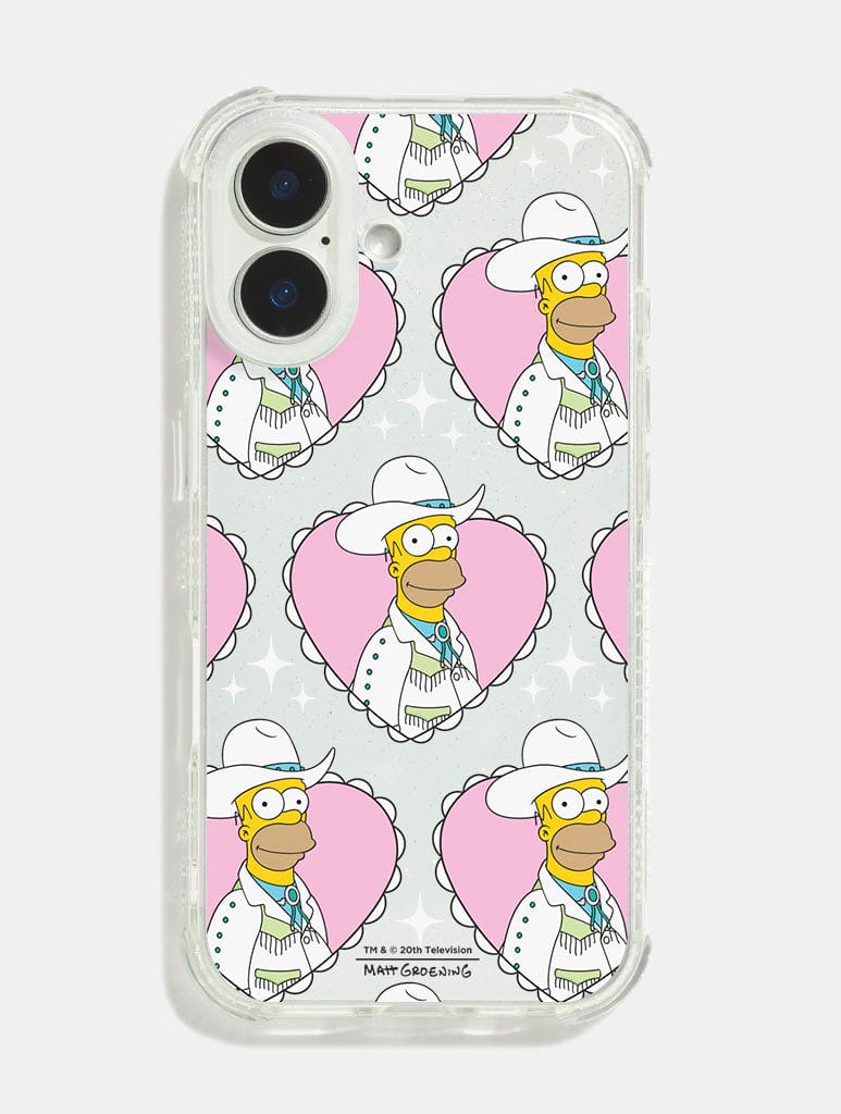 The Simpsons Cowboy Homer Shock iPhone Case Phone Cases Skinnydip London