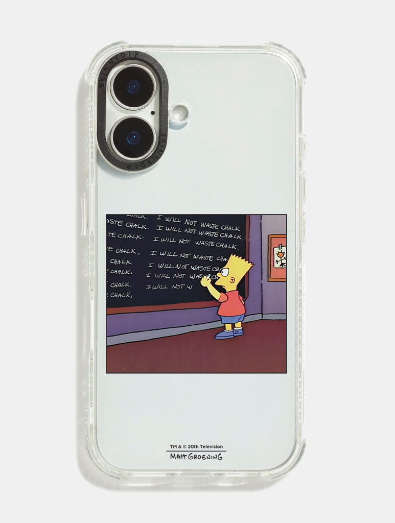 The Simpsons I Will Not Waste Chalk Shock iPhone Case Phone Cases Skinnydip London