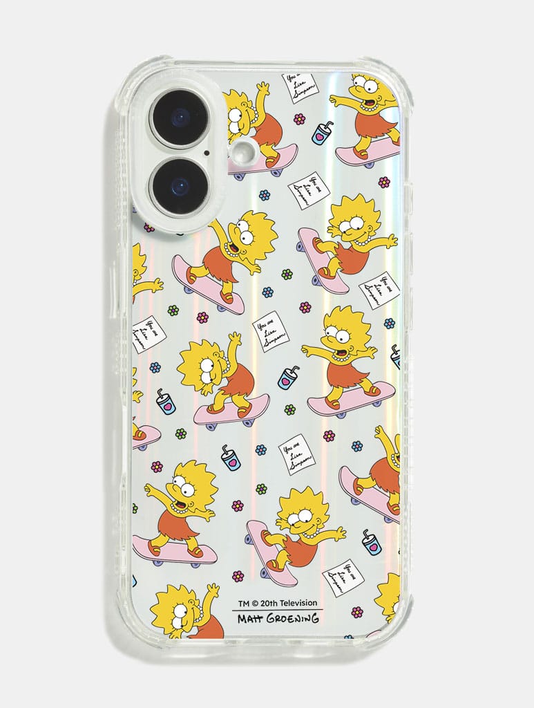 The Simpsons Lisa Skateboard Shock iPhone Case Phone Cases Skinnydip London