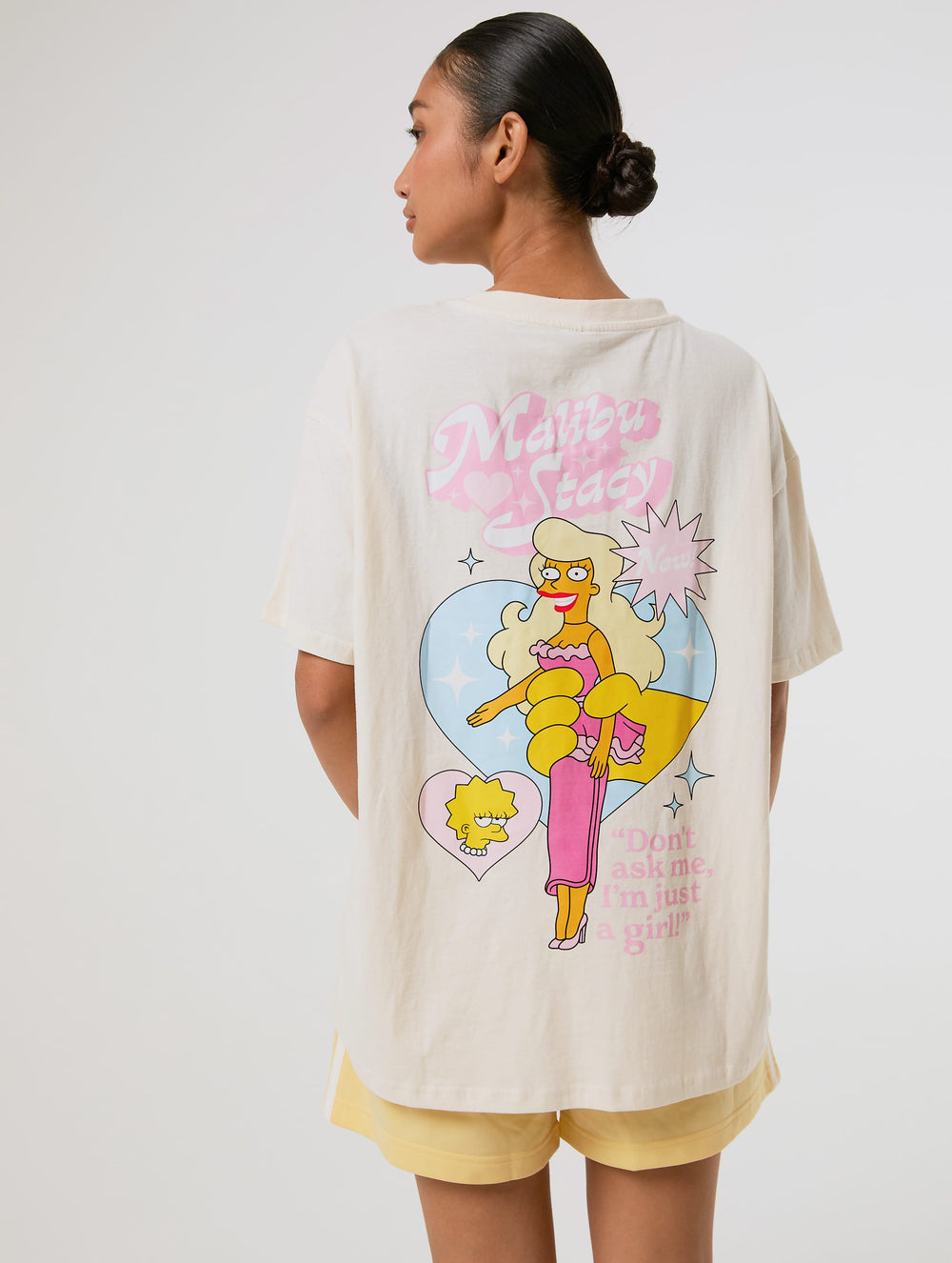 The Simpsons Malibu Stacey T-Shirt In White Tops & T-Shirts Skinnydip London